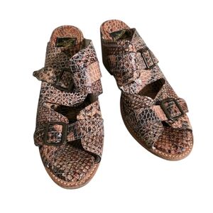 Freebird by Steven Caprice Sandal in Pink Snake Size 11